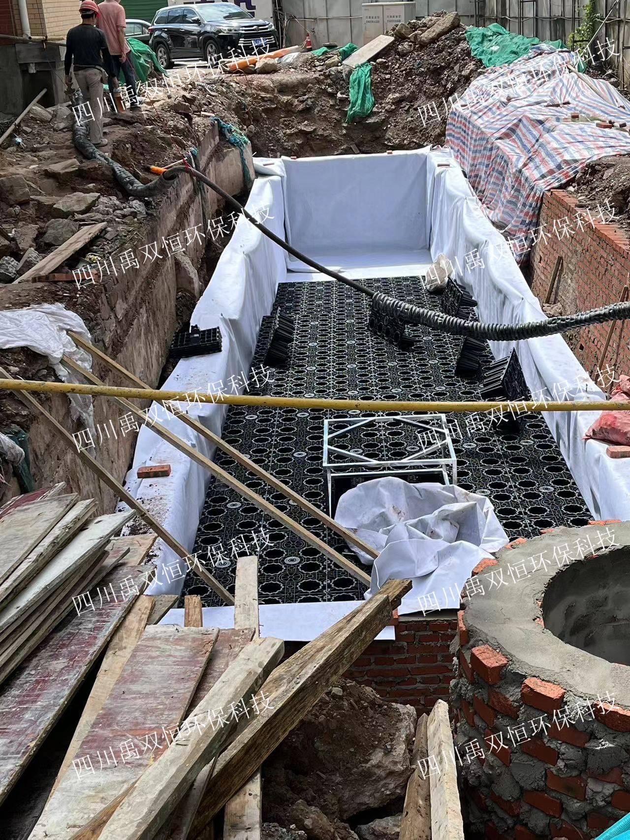 内江棚改P模块雨水收集项目施工图片