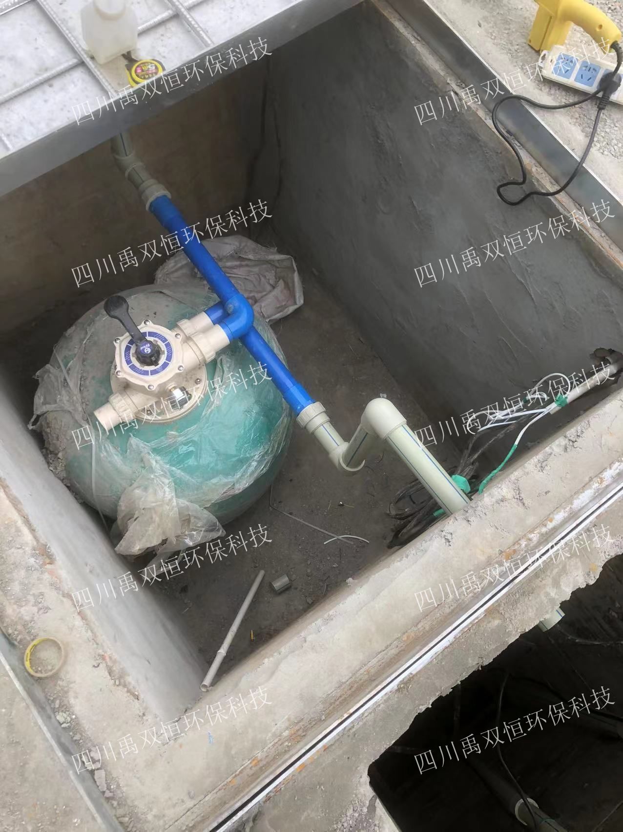 双流住茂PP模块雨水收集项目施工图片