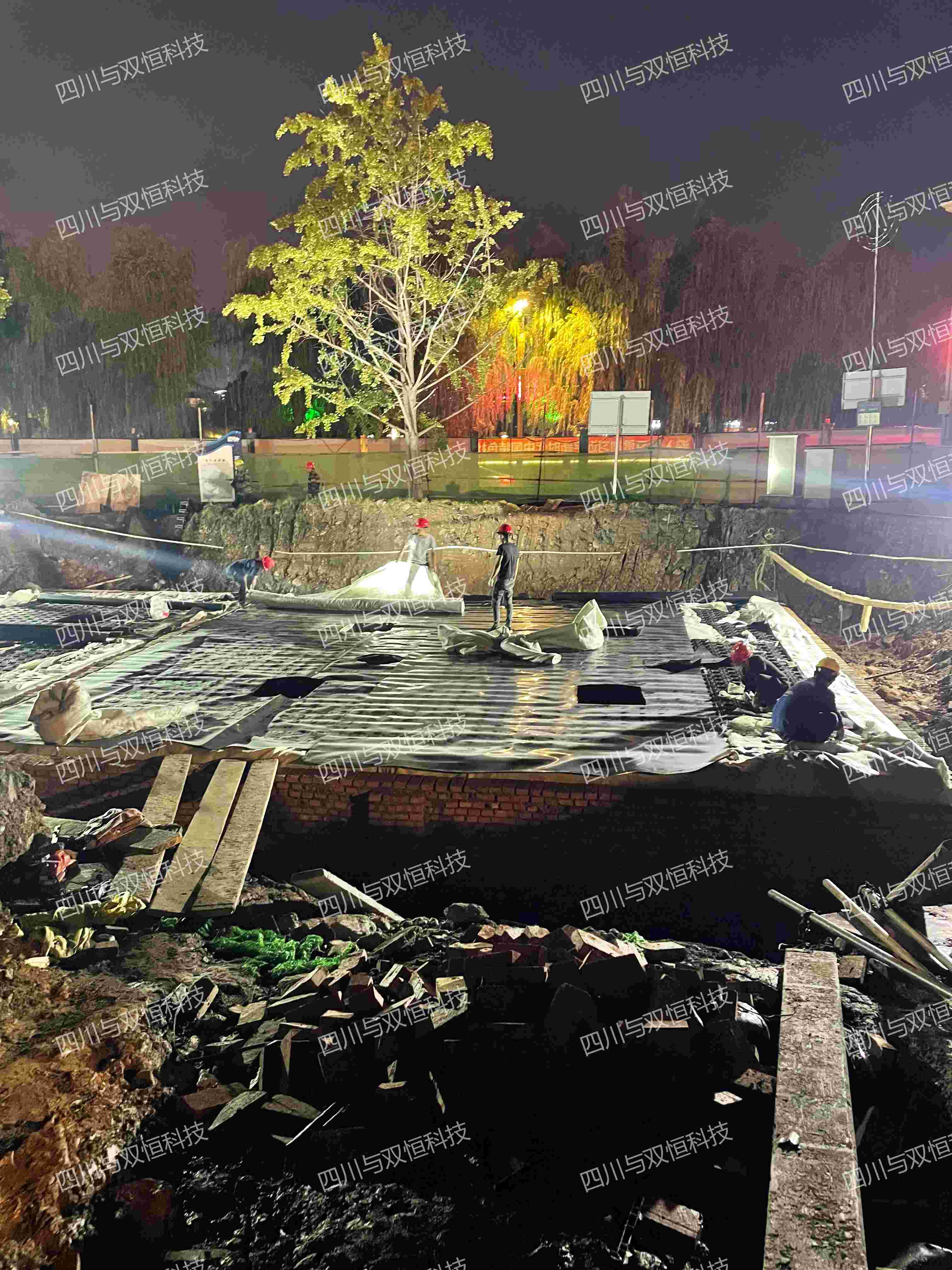 中华科学家公园改造工程-雨水收集项目模块安装顺利完工_四川禹双恒环保科技有限公司