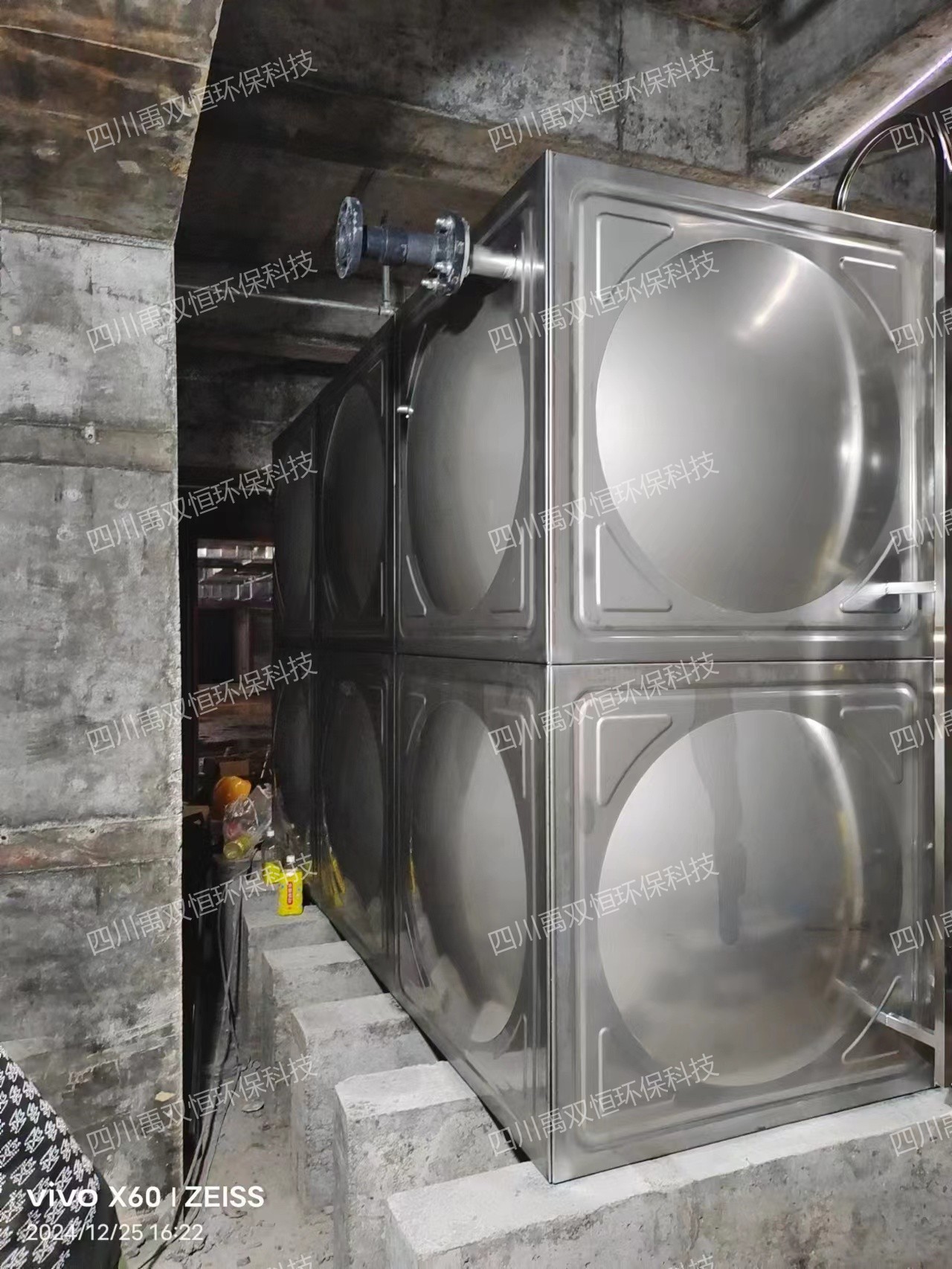 新年新气象，禹双恒环保科技带领绿色仓储物流新篇章——雅安川西茶叶仓储物流中心项目一期机房式雨水收集系统成功安装！