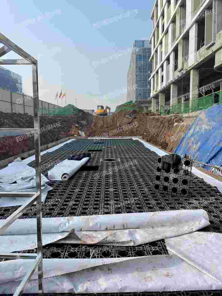 邛崃保税仓PP模块雨水收集系统安装圆满完成