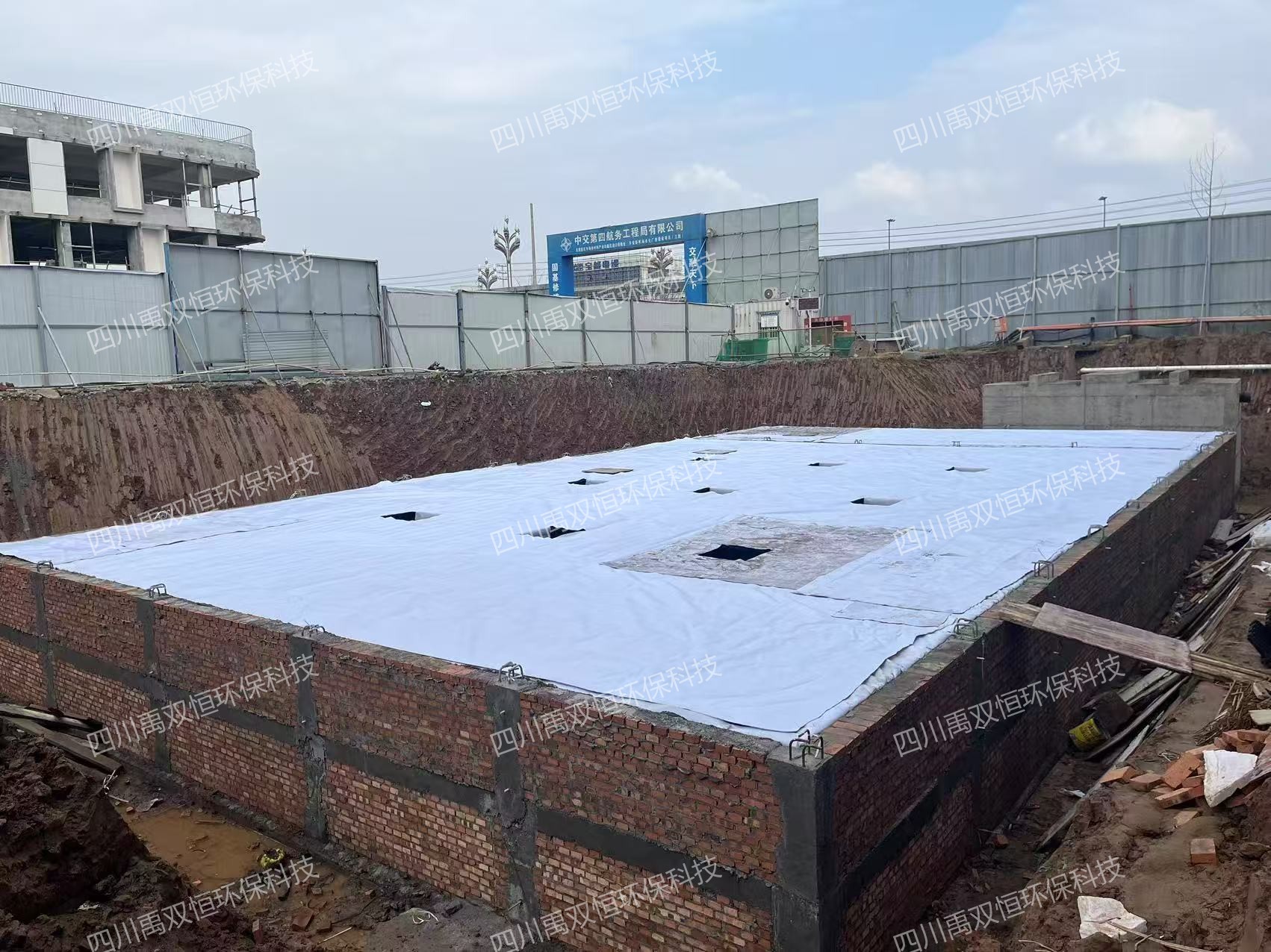 羊安新城标准化厂房建设项目（三期）再添绿动力：第四套雨水收集系统650立方模块安装圆满竣工