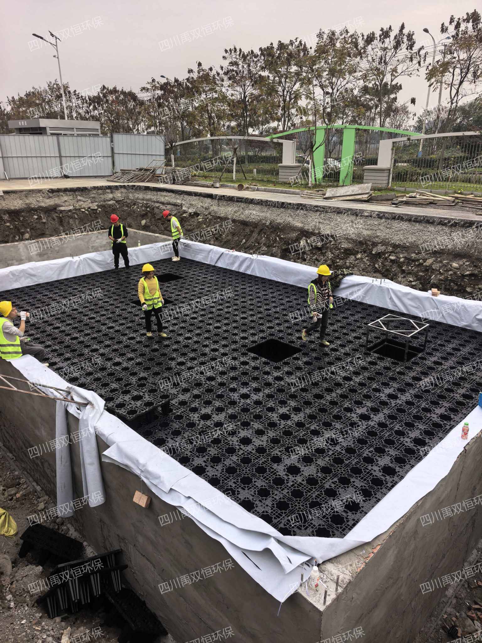 农夫山泉项目4套PP模块雨水收集系统工程